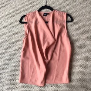 ASOS sleeveless peach cowl neck top